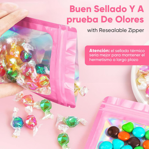 .200pcs Bolsas Holográficas,bolsas Resellables,bolsas Para.
