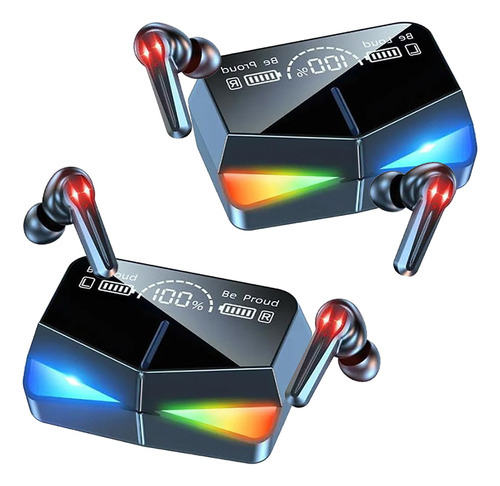 2pcs Audífonos Inalámbricos Kespu M28 Bluetooth Reducción Ruido Color Negro Audifonos Manos Libres Auriculares Auriculares Bluetooth Auriculares Inalambricos