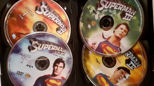 Box Dvd Coleção Superman I-ii-iii- Iv 4discos C. Reeve (Usado)