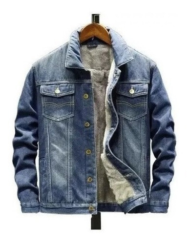 Chaqueta Jeans Masculina De Veludo Grosso Invierno Plus 1 [u