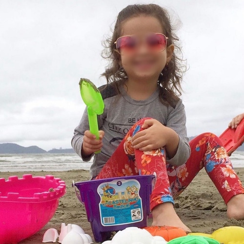 Balde Areia Pequeno Infantil Praia Parque Acessórios 8 Peças