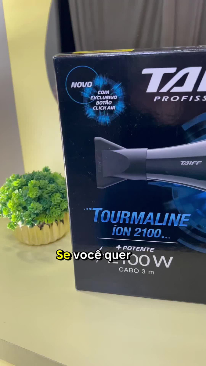 Secador de cabelo TaiffElegance Tourmaline Íon preto