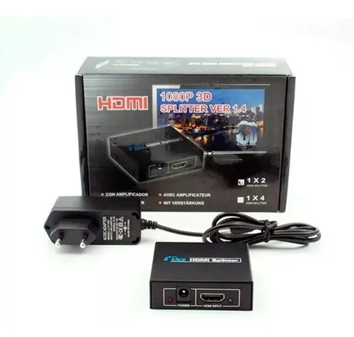 comprar Splitter 1x2 Distribuidor De Sinal Hdmi 3d Duplicado Tv