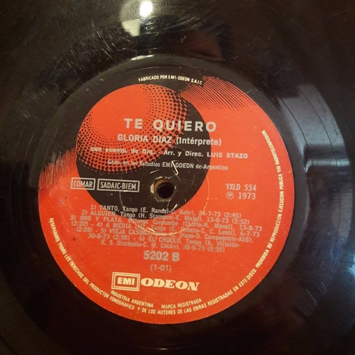 Sin Tapa Disco Gloria Diaz Te Quiero F0