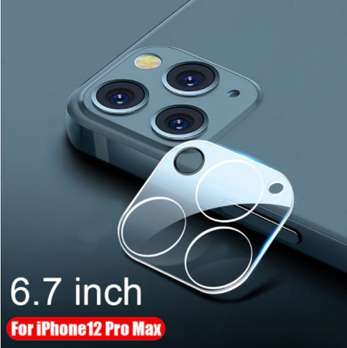 iPhone 12 Pro Max - Protector Cámara Lentes Vidrio Templado 