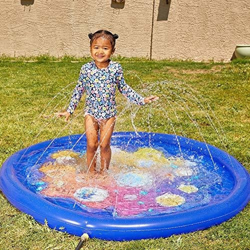 Alfombra De Agua Con Rociadores Diseño Animales Juego 2 Pzs