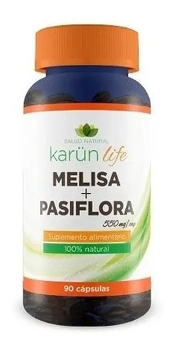 Melisa + Pasiflora 550mg, Tranquilizante Natural  90caps.