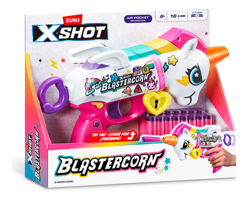 Lanza Dardos Unicornio Skins Con 16 Dardos X-shot