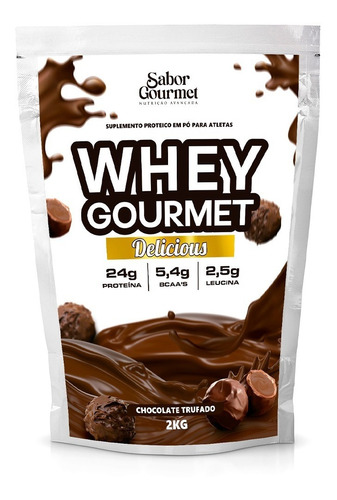 Whey Gourmet Delicious 2kg - Diversos Sabores Imediato Sabor Chocolate Trufado