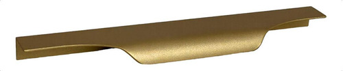 Kit 10 Puxadores Wave Cava Alumínio 180mm Ouro