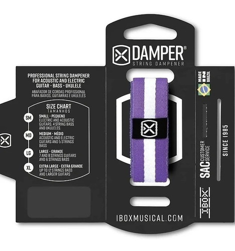 Damper Tela Logo Tela Morado Franjas Dkmd07 Medium Ibox