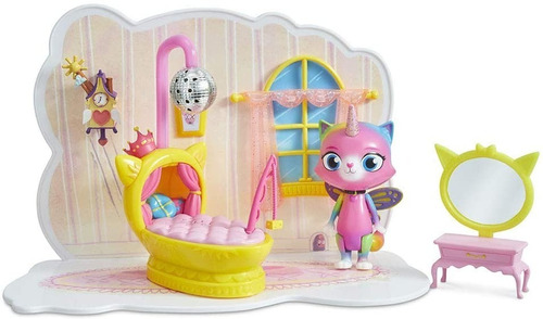 Playset Dormitorio De Felicity Mariposa Unicornio Gatita