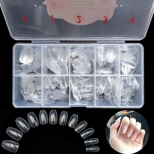500 unhas curtas amarradas de bailarina, unhas postiças em gel 3D