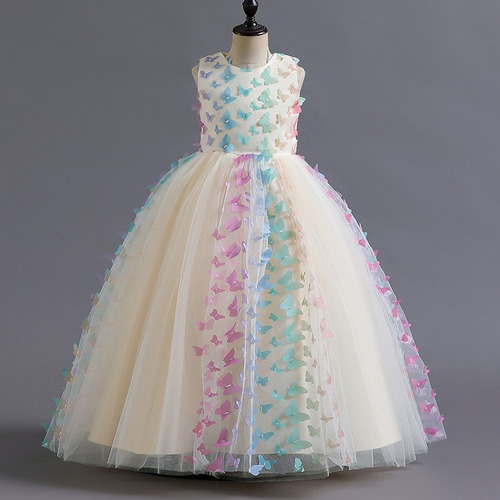 Vestido De Tul Para Niñas Con Diseño De Mariposas