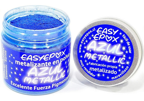 Pigmento P Resina Epoxica Metalizante Azul Brillante. Lindo!