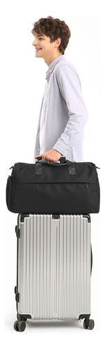 Maleta Gran Capacidad Deportivas Bolsa Gym Viaje Mochila Negro Lisa