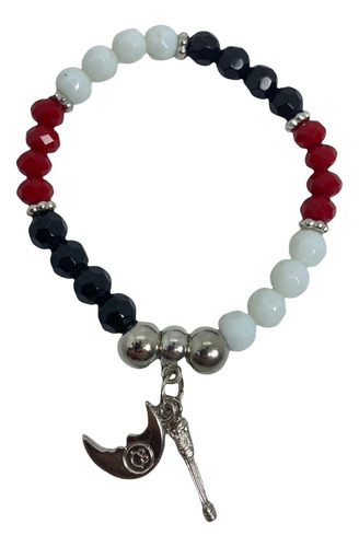 Pulseira Obaluê Pingente Cristal E Silicone