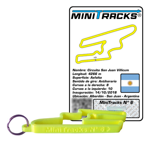 Llavero Autódromo San Juan Villicum - Minitracks 006