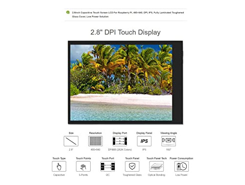 Pantalla Lcd Waveshare De 2,8 Pulgadas Compatible Con Raspbe