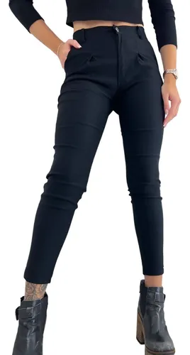 Pantalon De Vestir Pinzado Sastrero Bengalina Moda Mujer