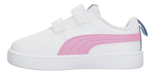 Tenis Niña Bebé Puma Rickie V Blanco Casual Escolar Deportivo Cinta Adherente Doble Infantil T11-16