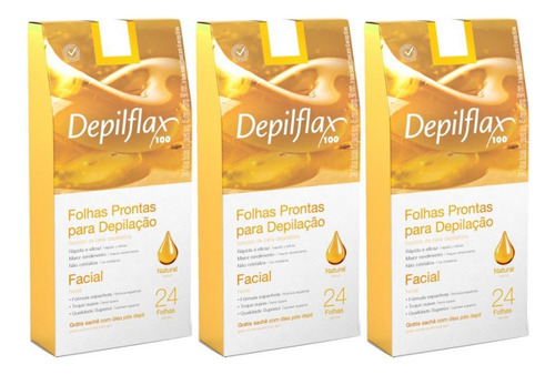 Depilacao Facial Natural Depilflax 72 Folhas Prontas