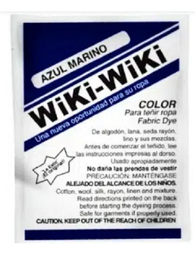 Wiki Wiki El Original Tinte Para Teñir Color Azul  Marino