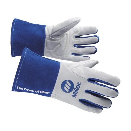 Guantes De Soldadura, Tig, Color Blanco/azul