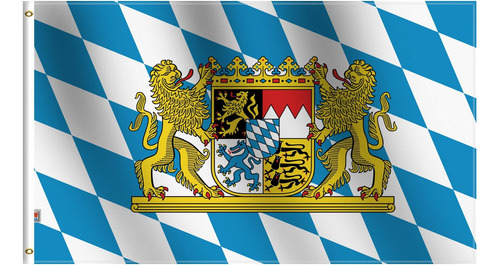 Bavaria Bandera De Leones De 3 X 5 Pies, Grande, Polié...
