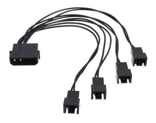 Cabo Adaptador Multi Fan Molex P/ 4 Coolers 3 E 4 Pinos