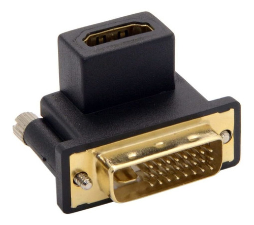 Adaptador Dvi Macho A Hdmi Hembra De 90 Grados Para Ordenado