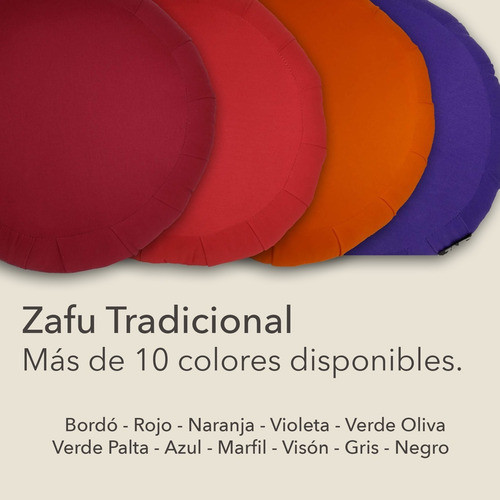 Imagen 4 de 7 de Zafu Con Cáscara De Trigo Sarraceno, Large 23x38 Cm