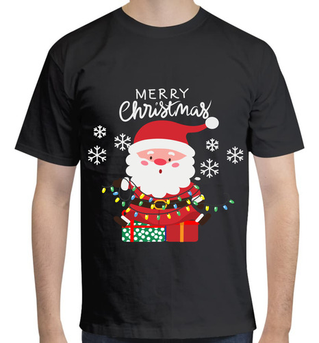 Playera Copos De Nieve - Santa Claus - Regalos De Navidad