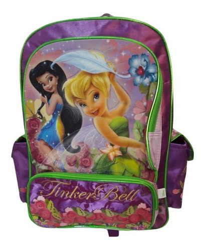 Mochila De Espalda Tinker Bell - 17 PLG - Wabro - Art. 54619 Color Violeta