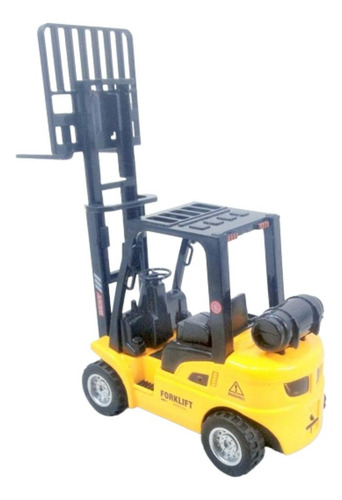 Carretilla elevadora de metal en miniatura con fundición a presión 1:32 color amarillo
