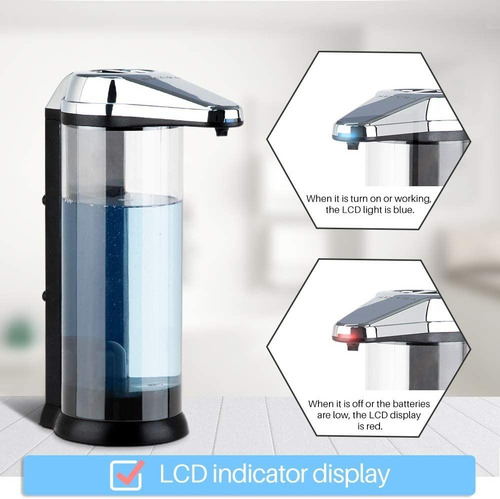 Dispensador De Gel Antibacterial Jabon Automático 500 Ml