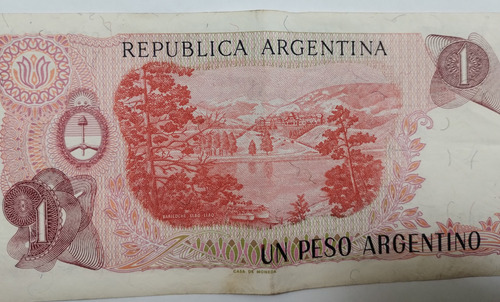 Billete 1 Peso Año 1983 Original. B. C. República Argentina. (Usado)
