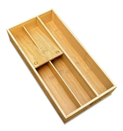 Organizador De Cubiertos De Bambú Para Cajones - Utensilios