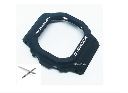 Capa Bezel Dw-5600e Série Prata Preto Fosco + Pinos Grátis
