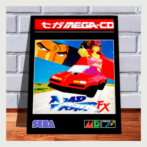 Quadro Decorativo Capa A3 Gamer Road Blaster Fx Jp Sega Cd