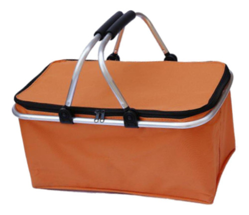 Cesta De Picnic De Aislamiento Cesta De Comestibles Naranja