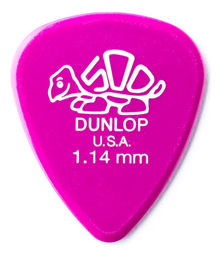 Palheta Dunlop Delrin 1,14mm Rosa 12 Unidades Tamanho Pesado