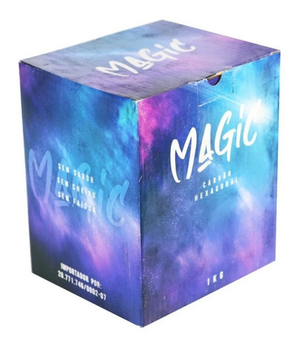 Imagem 3 de 4 de Carvão De Coco Magic Hexagonal Pouca Cinza - 1kg