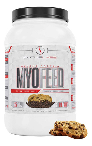 Proteina Myofeed Purus Labs 1.9 Lbs (860g) 25 Servicios Sabor Chocolate Cookie Crunch