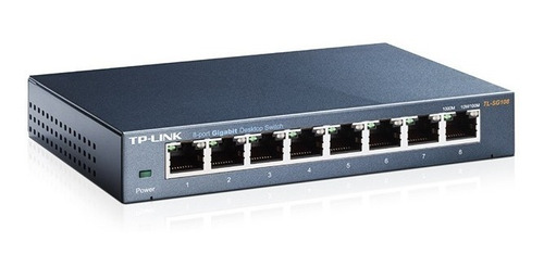 Imagen 3 de 6 de Switch Gigabit Tp Link Metalico Tl Sg108 8 Bocas 10/100/1000 Palermo