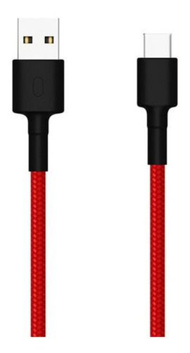 Cable De Trenzado Xiaomi Mi Braided Usb Tipo-c 100 Cm Rojo