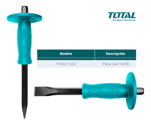 Cincel Plano 300mm Total Tools Para Cortes Tht4211226