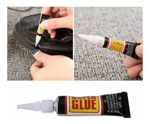 Pegamento Adhesivo Super Glue De Cianocrilato 3gr 12pzs Color Transparente