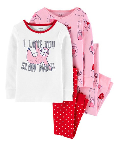  Pijama 4 Piezas Niñas. Importado