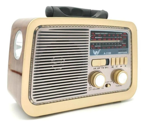 Rádio Portátil Vintage Altomex Am/fm Usb Bluetooth Bivolt Cor Outro 110V/220V